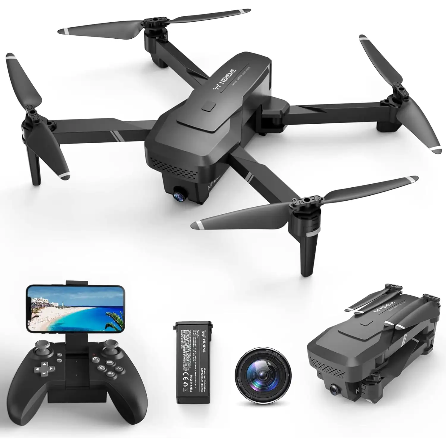 NEHEME NH760 Drones with 1080P HD Camera for Adults - 1